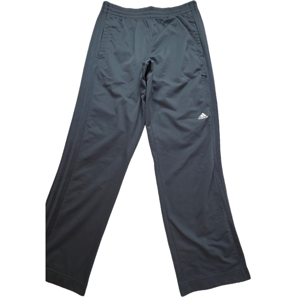 adidas Track Pants Mens Medium Gray Polyester Athletic EUC‎